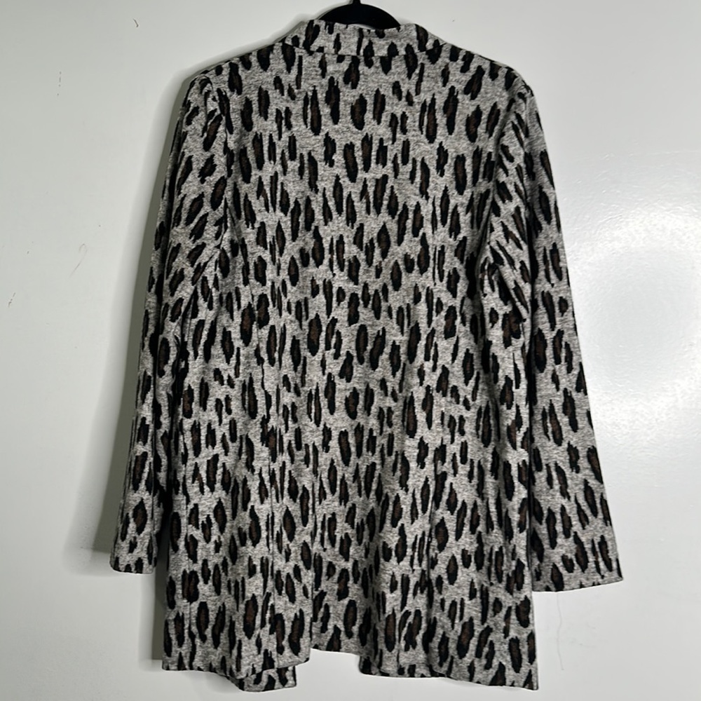 Apt.9 Gray Brown Leopard Print Blazer Size Medium - image 6